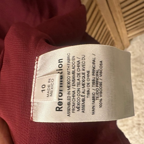 REFORMATION Besse Midi Dress in Plum size 10 - Picture 7 of 7